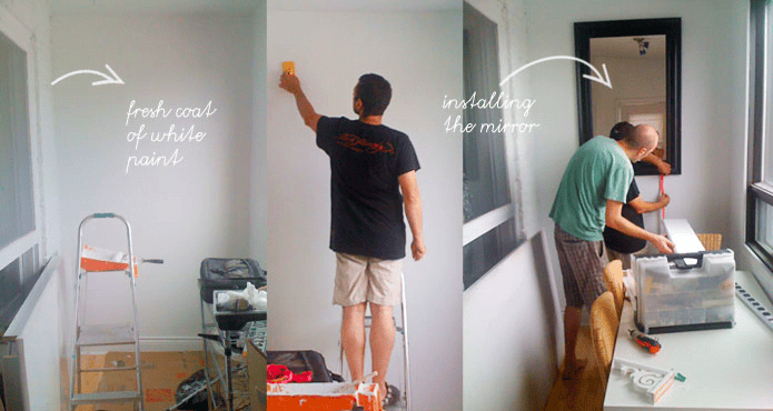 antes y después de una sala de estar