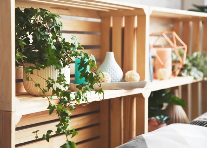 Diseño ecosostenible: decoración con cajones de fruta