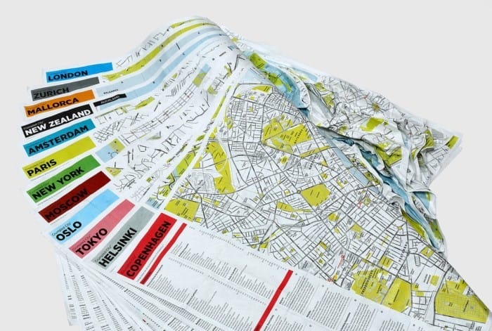 cumpled city maps