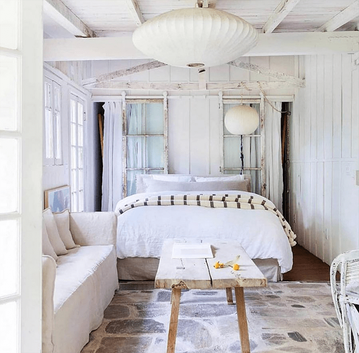 cabecero puertas madera blanca cristal