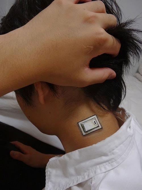 trabajo body art interruptor cuello chico artista japonesa chooo san