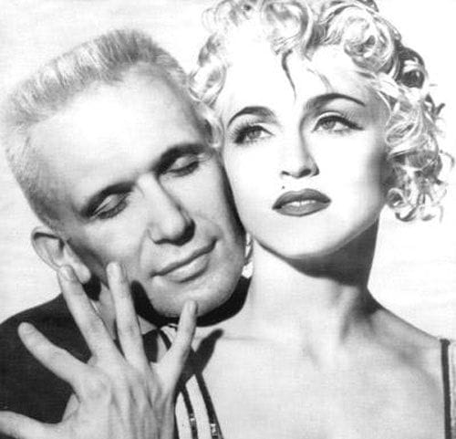 jean paul gaultier y madonna blanco y negro