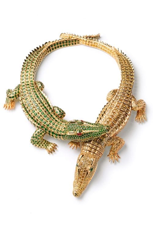 broche cocodrilos oro firma joyas cartier