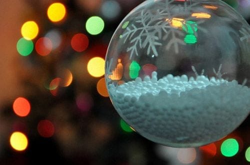 bola navidad cristal nieve