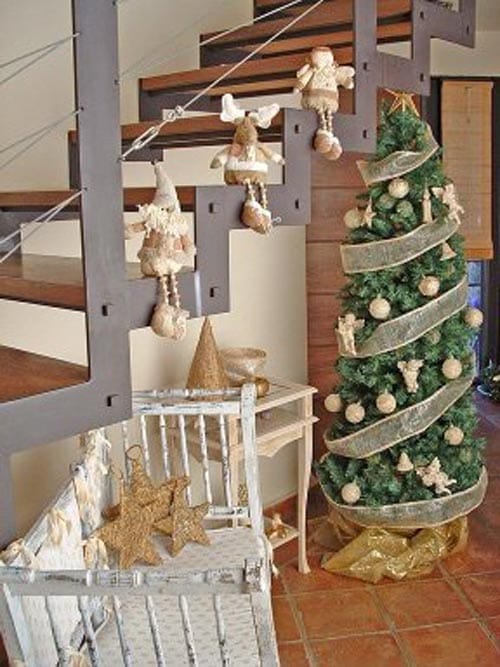 navidad marron composicion decoracion navidad marron