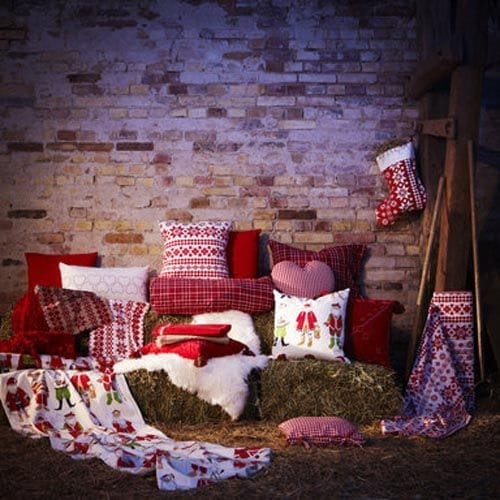 decoracion navidad blanco rojo