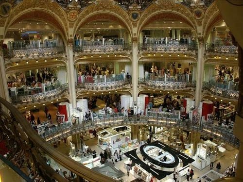 centro comercial lujo galeries lafayette