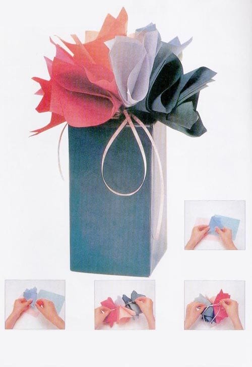 flores papel seda regalo