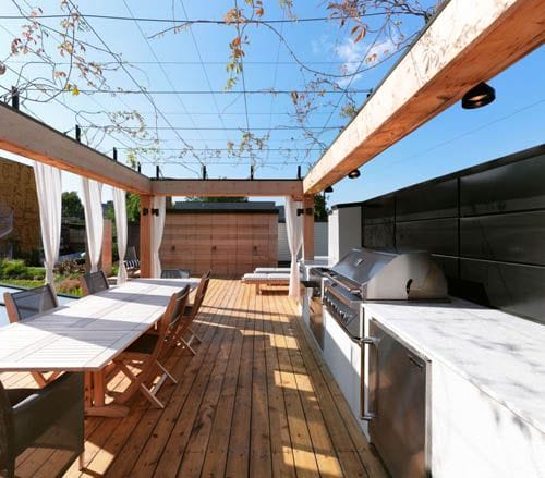 cocina exterior terraza martine brisson