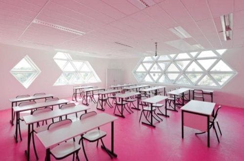 iluminacion aula lycee georges freche kawneer decollagedesign.com