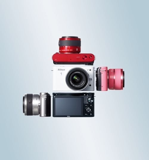 camara fotos Nikon 1 colores red dot