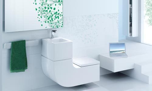 lavabo e inodoro para reciclado agua frente