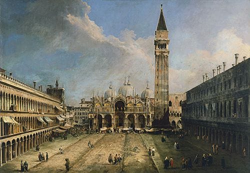 Vista de la Plaza de San Marco en Venecia, de Canaletto.