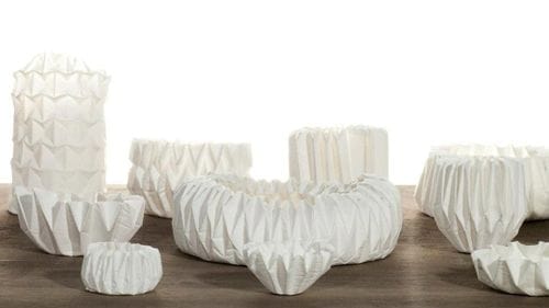 diseño pliegues blanco