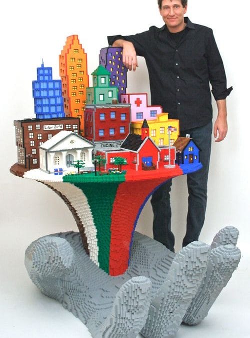 Nathan Sawaya, escultura realista con Lego