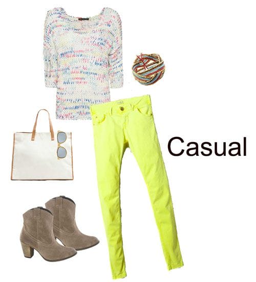 combinacion fluor color neutro lokk casual thadertendencias.com