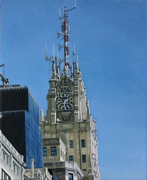 madrid cielo torre edificio telefonica gran via