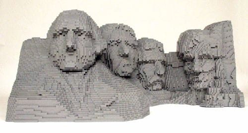 mt rushmore escultura lego nathan sawaya brickartist.com