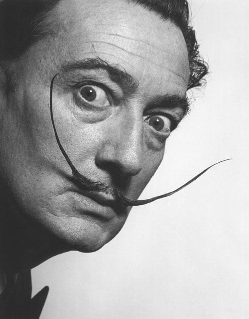 retrato dali blanco y negro