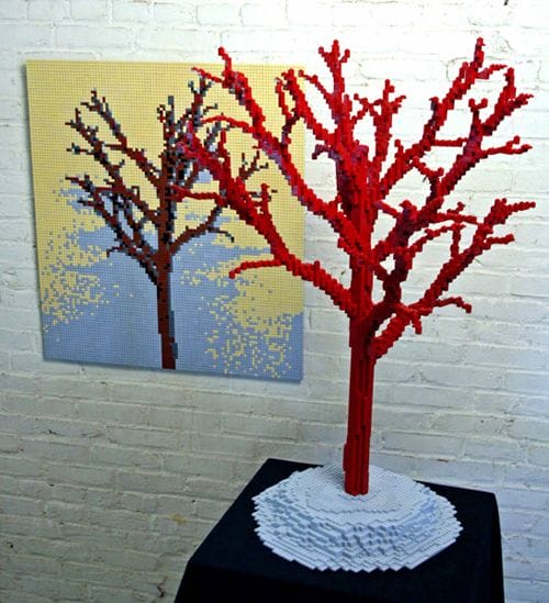 trees and shadow escultura lego nathan sawaya brickartist.com