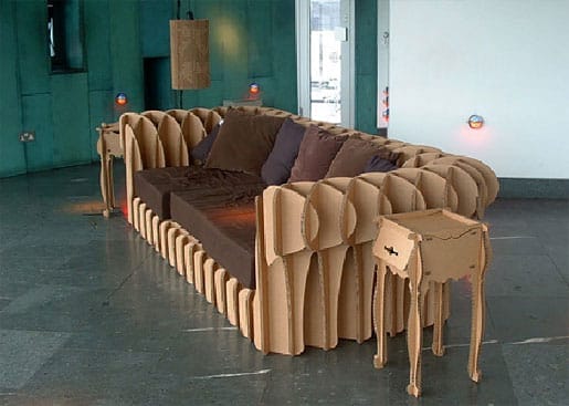 Tendencias sostenibles: muebles de cartón