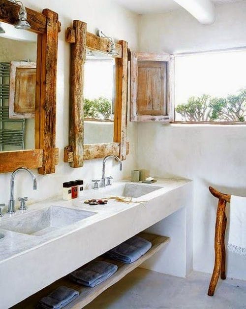 baño rustico estilo decoracion