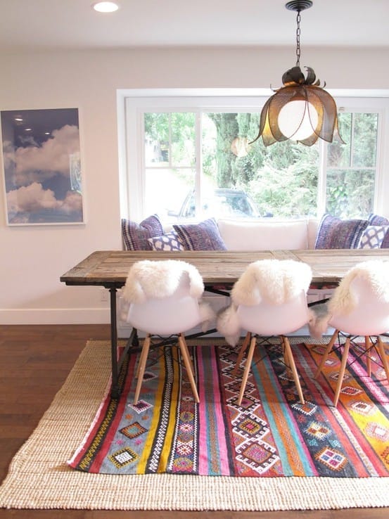 Mezcla de culturas con la decoración étnica