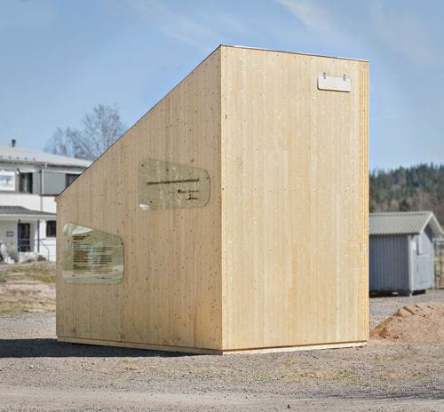 fachada madera minicasa modular