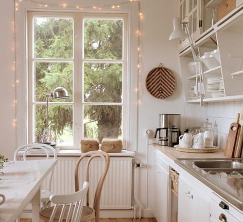 Ventanas con luces navideñas