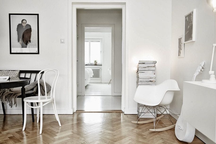 Apartamento nórdico black&white localizado en Suecia