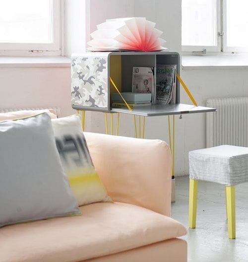 escritorio tonos pastel salon