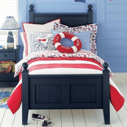 dormitorio infantil decorado en estilo navy