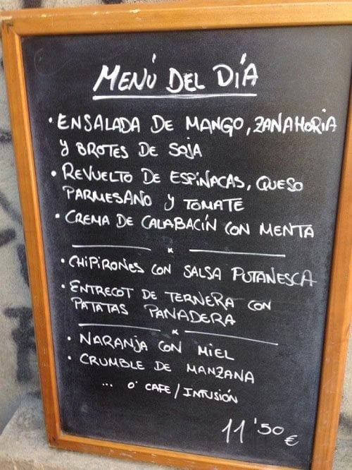 menú de maricastaña