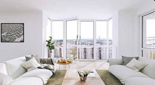 Scandinavian-Apartment-white-living-floor-to-ceiling-windows-600x330