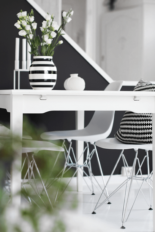 Detalles escandinavos del salón