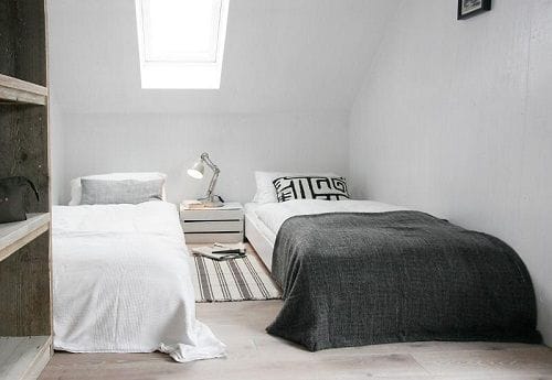 Dormitorio doble escandinavo