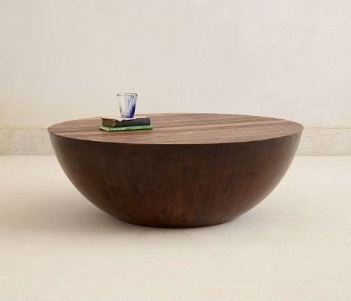 Mesa media esfera de madera