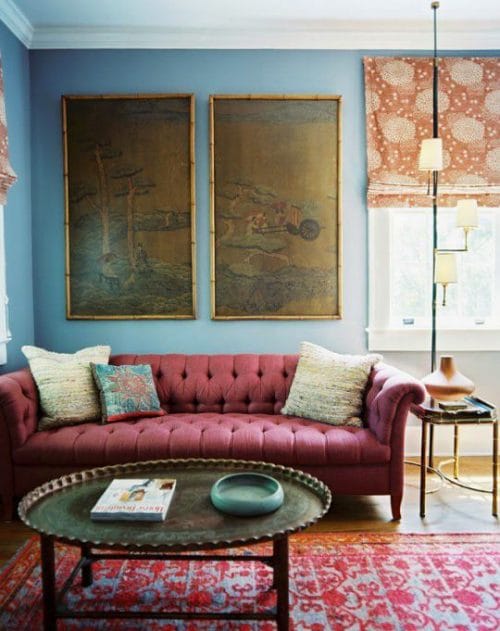 habitacions decoracion marsala tonos turquesa