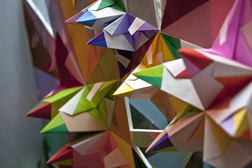 esculturas papel origami arte urbano nuria mora