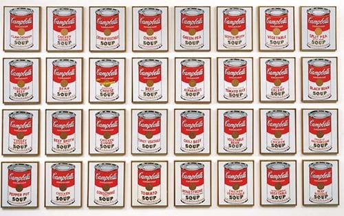 "Latas de sopa Campbell", Andy Warhol (1962)
