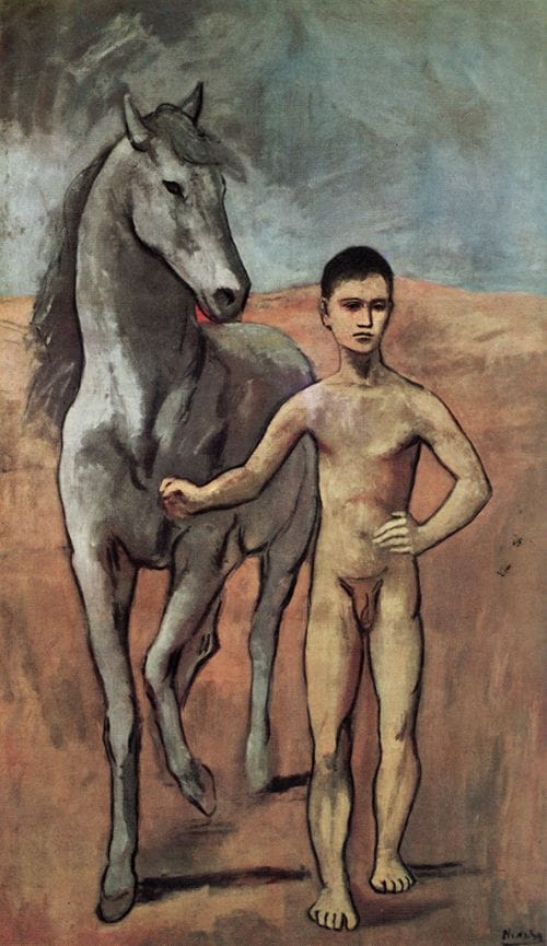 "Muchacho desnudo conduciendo un caballo", Pablo Picasso (1906)