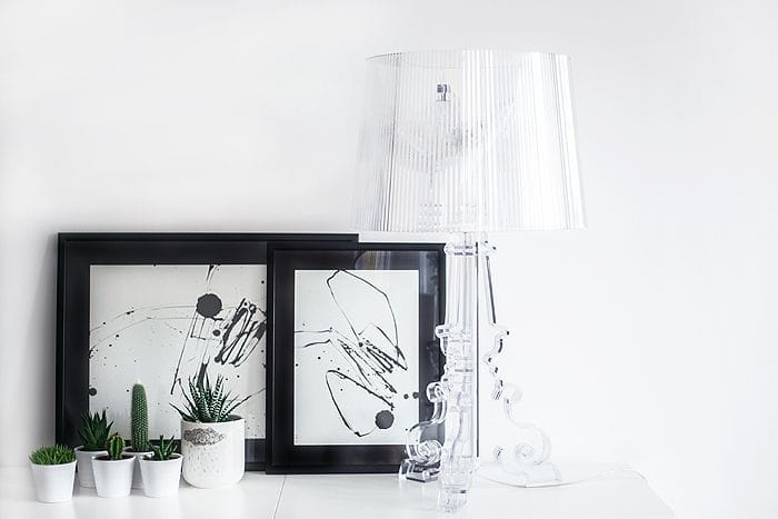 marco negro lampara metraquilato