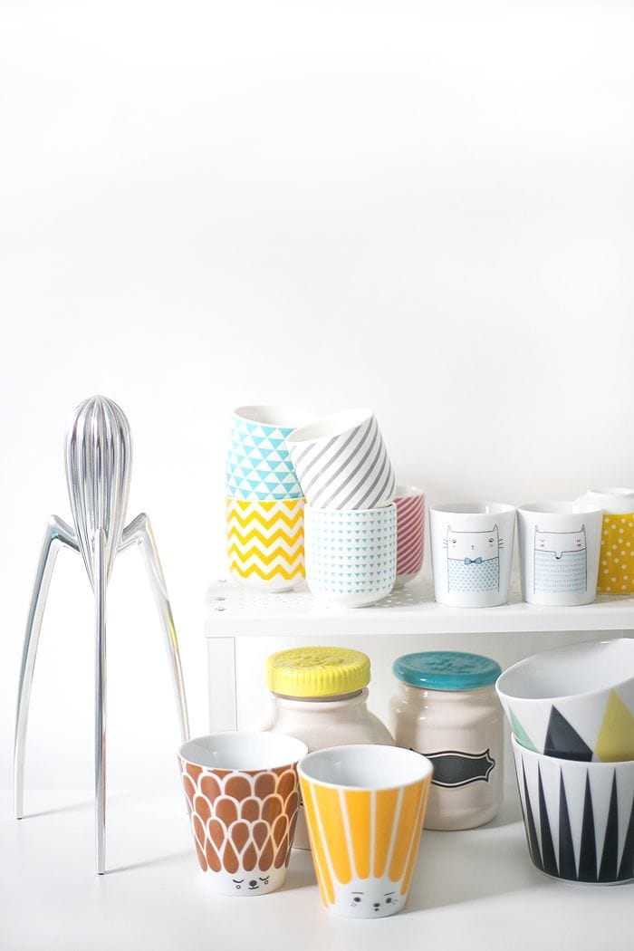 exprimidor diseño con tazones nordicos