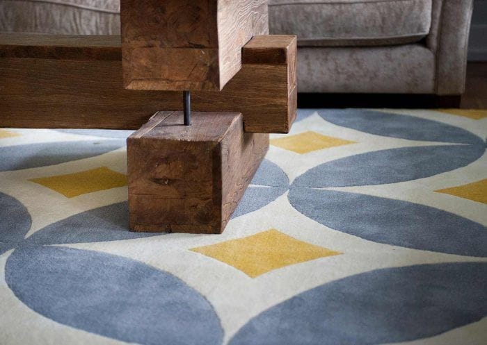 KILOMBO alfombra tonos azules