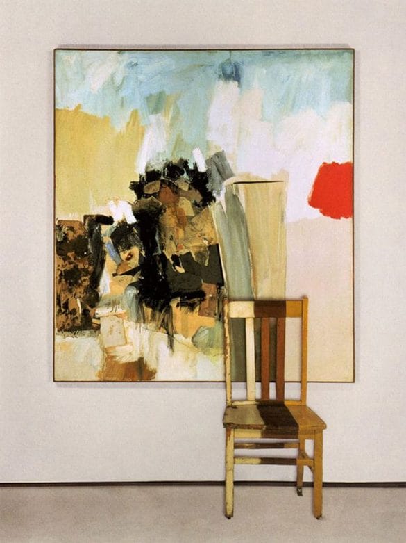robert rauschemberg neo dada obra pintura abstracta con silla pintada