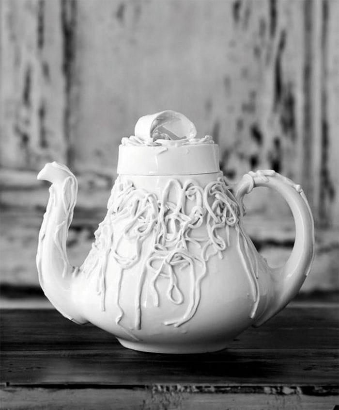 tetera blanca pepa poch sargadelos diseño español porcelana