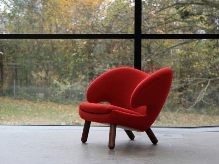 silla pelican roja finn juhl diseno danes anos 40
