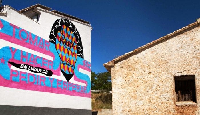 miau fanzara frase motivante festival street art arte urbano rural callejero pueblo castellon graffiti