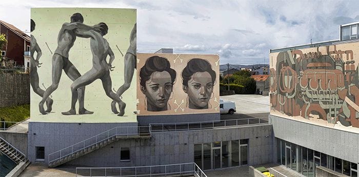 mural rexenera fest auditorio carballo graffiti street art arte urbano rural pueblo galicia
