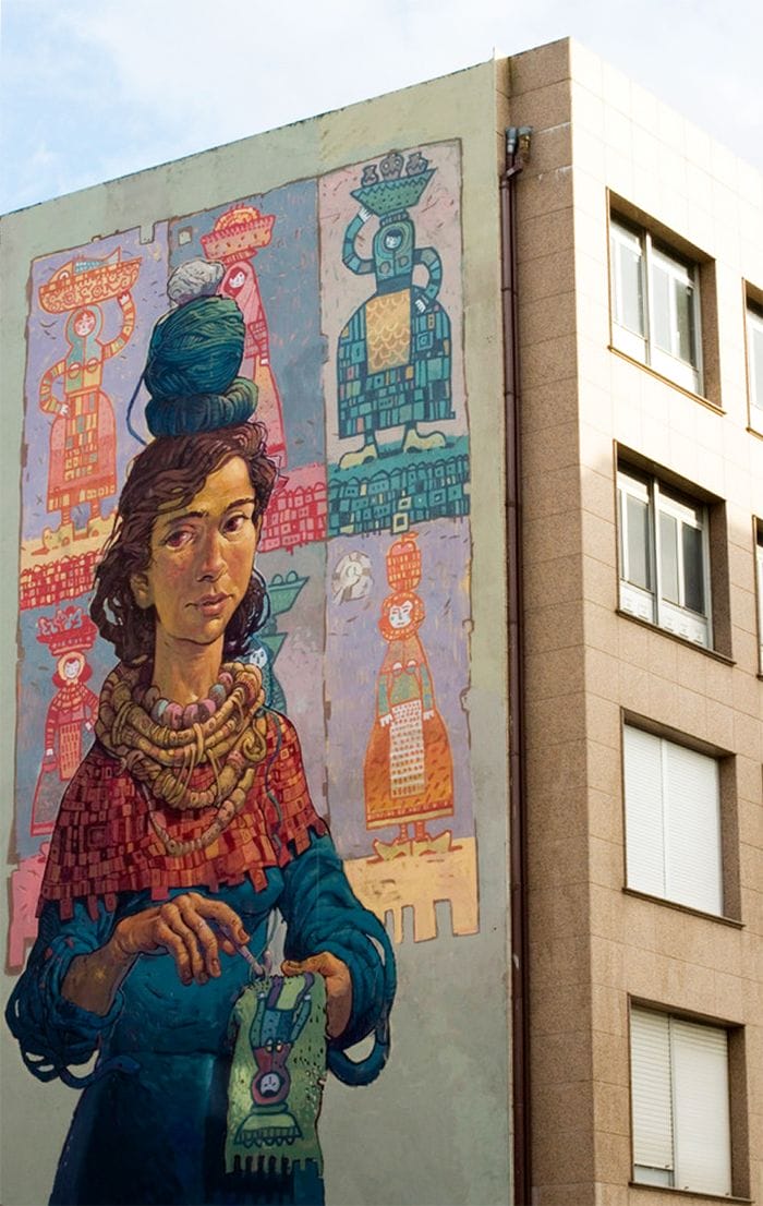 mural rexenera fest carballo graffiti street art arte urbano rural pueblo galicia